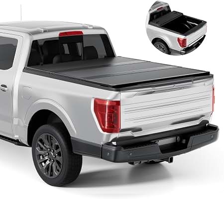 Capser hard tri-fold tonneau cover closed on a Ford F-150