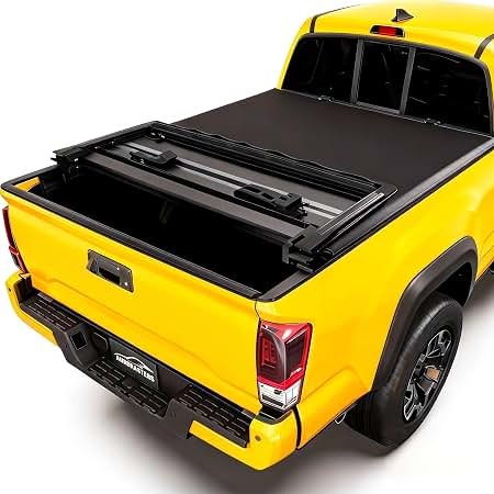 Capser soft tri-fold tonneau cover closed on a Toyota Tacoma